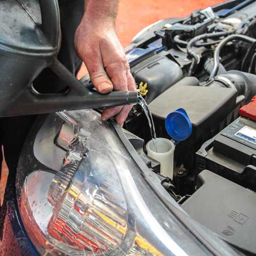 Topping up screen wash